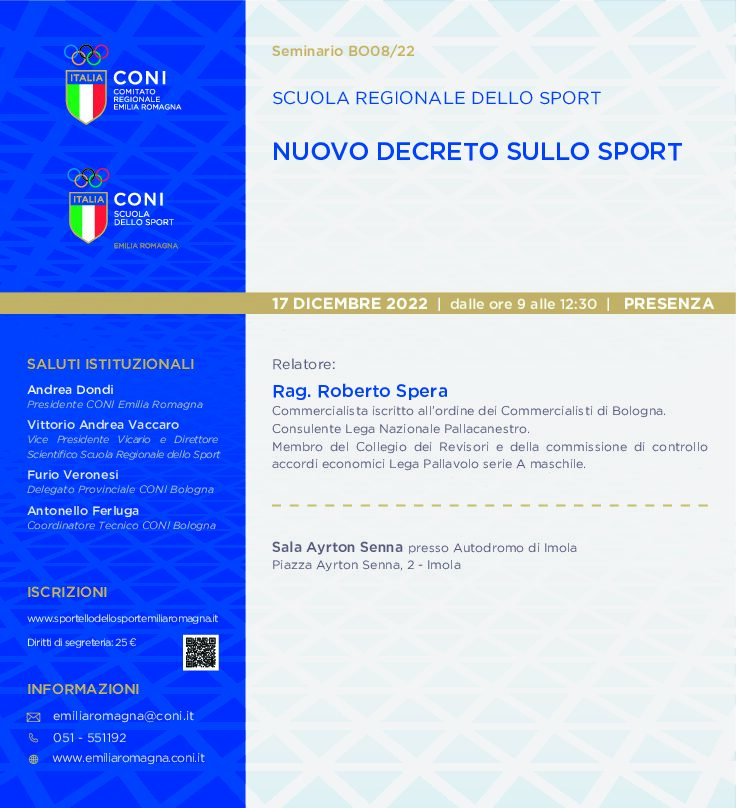 Nuovo decreto sullo sport / 2