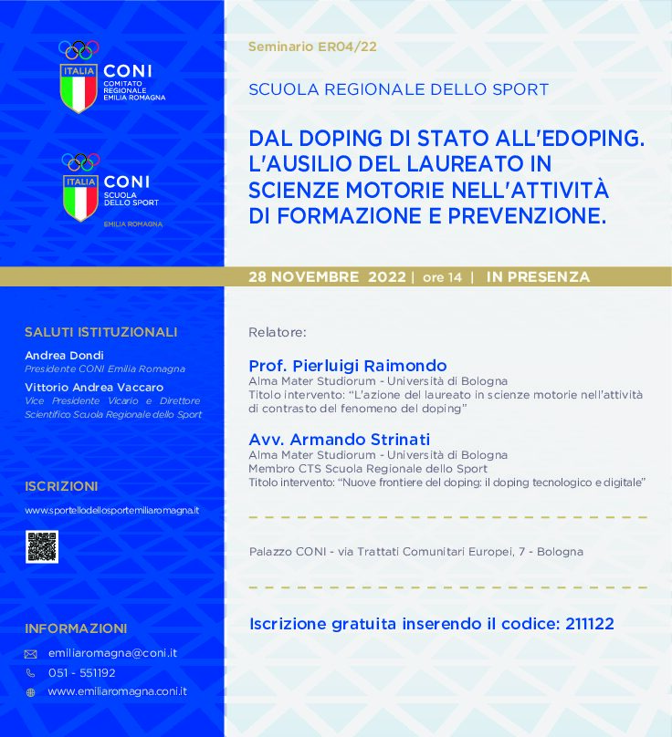 DAL DOPING DI STATO ALL'EDOPING. L'AUSILIO DEL LAUREATO IN SCIENZE MOTORIE NELL'ATTIVITÀ DI FORMAZIONE E PREVENZIONE.